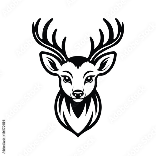 A noble glyph icon of deer mascot face