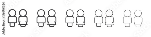boy and girl icon simple illustration collection symbol