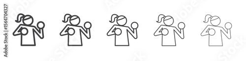 Boxer Woman Icon simple illustration collection symbol