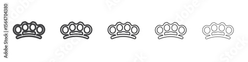 brass knuckles icon simple illustration collection symbol