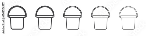 bucket icon simple illustration collection symbol