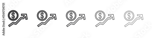 business investment growth icon simple illustration collection symbol