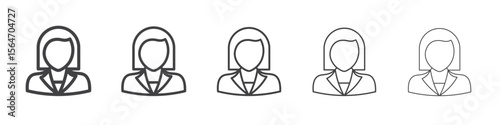 business woman icon simple illustration collection symbol