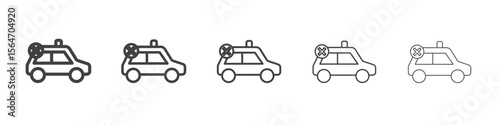 Cancel ordered taxi icon simple illustration collection symbol