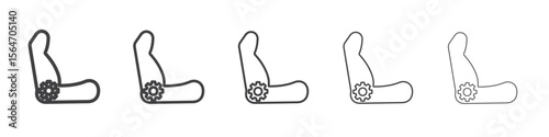 Car seat adjustment icon simple illustration collection symbol