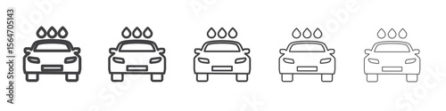 carwash icon simple illustration collection symbol