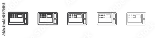 Car with touchscreen display icon simple illustration collection symbol