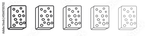 Cleaning sponge icon simple illustration collection symbol