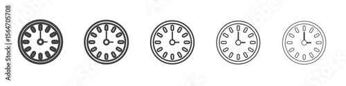 Clock icon simple illustration collection symbol