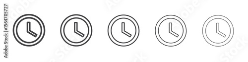 Clock time icon simple illustration collection symbol