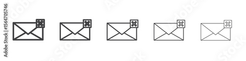 close mail icon simple illustration collection symbol