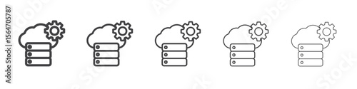 Cloud Data settings icon simple illustration collection symbol