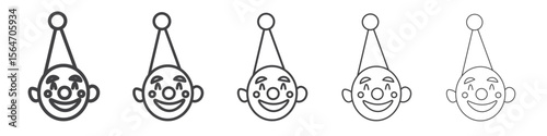 clown face icon simple illustration collection symbol