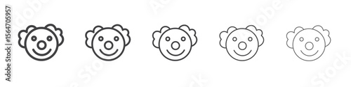 Clown head icon simple illustration collection symbol