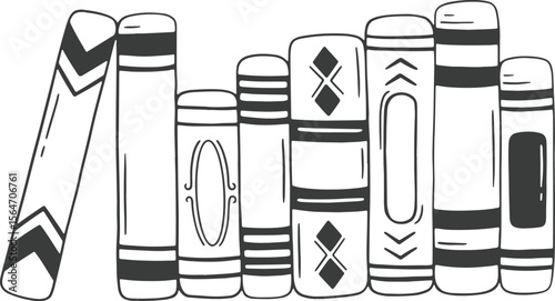 National Book Lovers Day Row of Books on Shelf