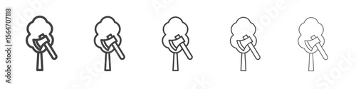 deforestation icon simple illustration collection symbol