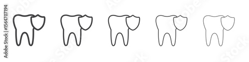 dental protection icon simple illustration collection symbol