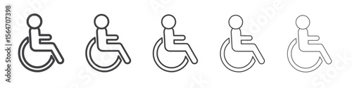 Disability Wheel Chair Icon simple illustration collection symbol
