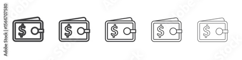 dollar wallet icon simple illustration collection symbol