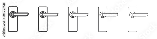 Door knob icon simple illustration collection symbol