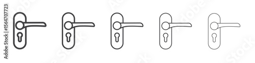 Door knob icon simple illustration collection symbol