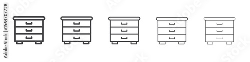 drawer icon simple illustration collection symbol