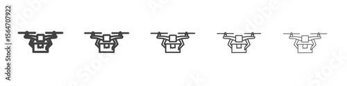 drone delivery icon simple illustration collection symbol