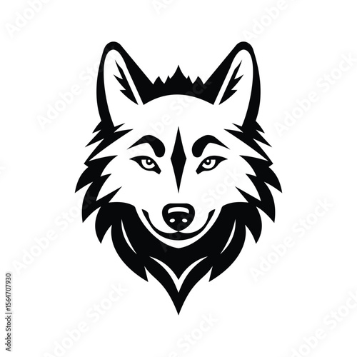 A snarling glyph icon of wild wolf face
