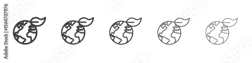 earth environment icon simple illustration collection symbol