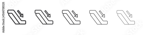 Escalator down icon simple illustration collection symbol