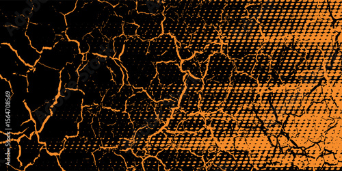 orange black brush Car sticker wrap pattern banner abstract sporty lines black orange color combination grunge brush modern pattern racing motorsport vector design.