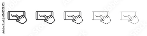 Finger confirms signature icon simple illustration collection symbol