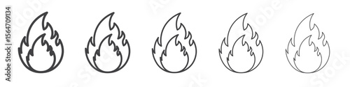 fire icon simple illustration collection symbol