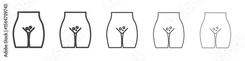 Genital rash icon simple illustration collection symbol