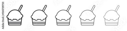 Gelato ice cream icon simple illustration collection symbol
