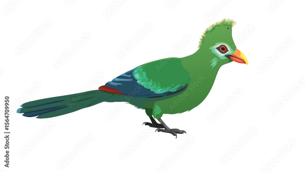 Fototapeta premium turaco--bird--in-digital-painting (1)