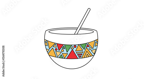 Traditional South American Tea Drink with Straw