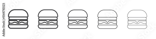 Hamburger icon simple illustration collection symbol