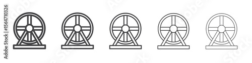 hamster wheel icon simple illustration collection symbol