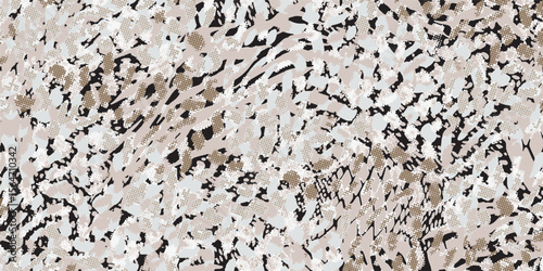pattern cow leather natural print animal skin spots on a white background. Mammals Fur texture. Design elements leather. Camouflage predator. Vector illustration