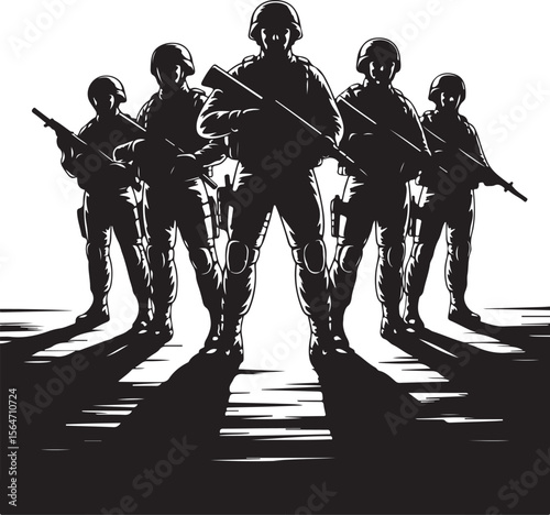 American soldiers, military, army,  vector bundle