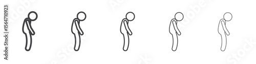 helpless human icon simple illustration collection symbol