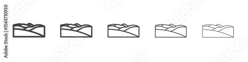 hills icon simple illustration collection symbol