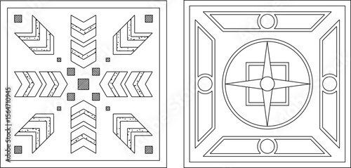vector image illustration design ornament decoration background pattern classic vintage ethnic abstract modern
