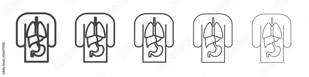 Obraz premium human body anatomy icon simple illustration collection symbol