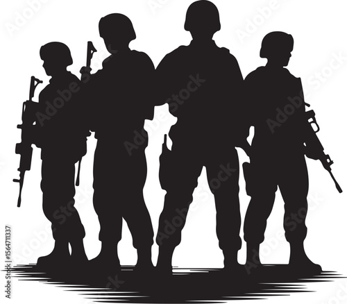 American soldiers, military, army,  vector bundle