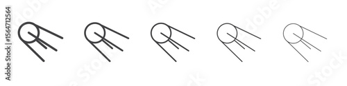 linear sputnik icon simple illustration collection symbol