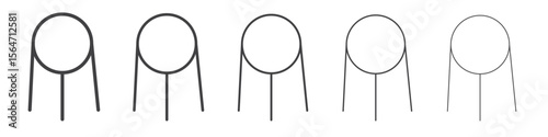 Linear sputnik icon simple illustration collection symbol