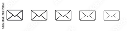Mail message icon simple illustration collection symbol