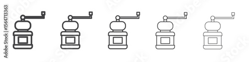 Manual coffee grinder icon simple illustration collection symbol